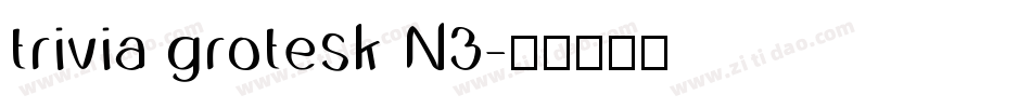 trivia grotesk N3字体转换